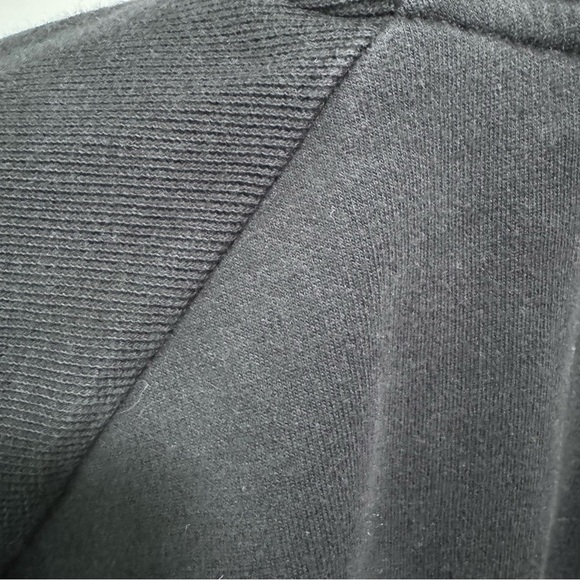 Adidas Ribbed Cropped Crewneck Sweatshirt Elastic Black Large - Picture 5 of 5